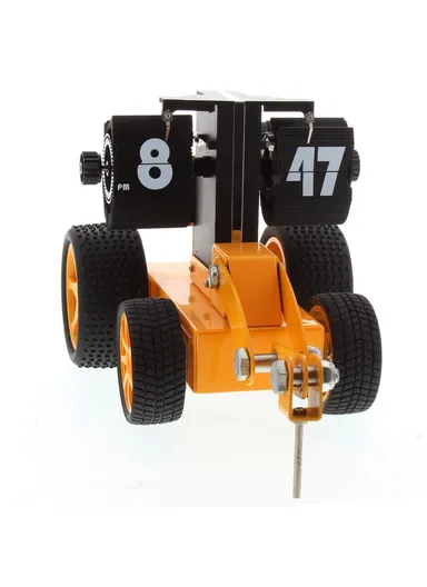 Bulldozer Flip Clock With Four-wheeled Removable Flip Clock