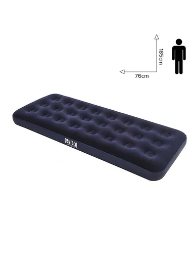 227kg Max Single Mattress Blue Air Mattress With Repair Patch 67000 (L185 x W76 x H22)cm