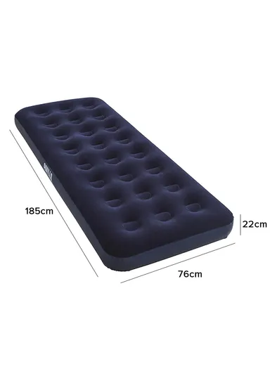 227kg Max Single Mattress Blue Air Mattress With Repair Patch 67000 (L185 x W76 x H22)cm