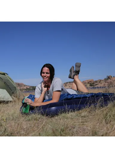 227kg Max Single Mattress Blue Air Mattress With Repair Patch 67000 (L185 x W76 x H22)cm