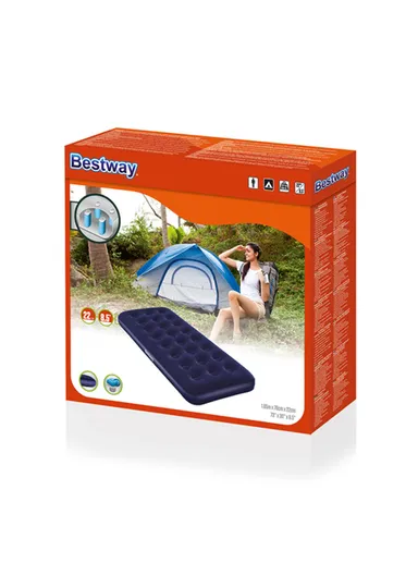 227kg Max Single Mattress Blue Air Mattress With Repair Patch 67000 (L185 x W76 x H22)cm