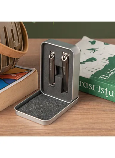 2 Pieces Nail Grooming Clipper Kit - Black