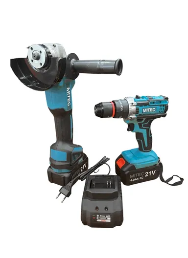 21V Cordless Electric Angle Grinder &amp; Impact Wrench Set JL-S-1
