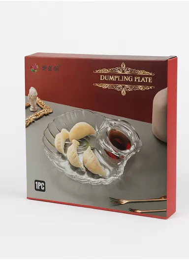 Stylish Glass Fruit Plate, Durable and Easy-to-Clean Serving Tray JZ8009