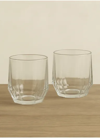 230ml 6Pcs Luxurious Round Glass Cup Set With Elegant Design For Soft Drinks AIZLV-LJJW01