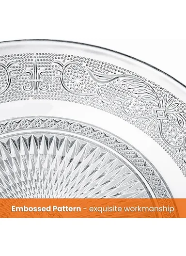 25cm Glass Fruit Plate Durable, Stylish &amp; Multi-Purpose Serving Dish AIZLV-OSP01 - Transparent