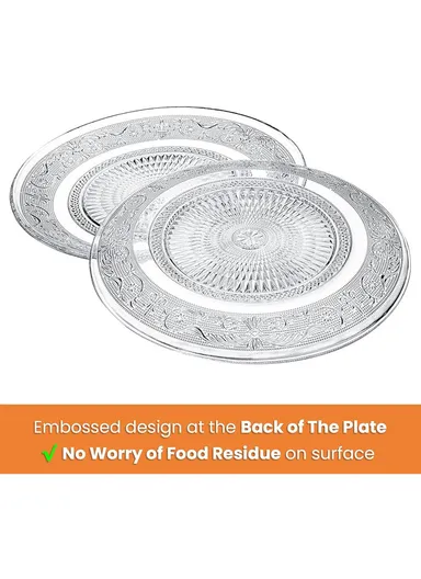 25cm Glass Fruit Plate Durable, Stylish &amp; Multi-Purpose Serving Dish AIZLV-OSP01 - Transparent