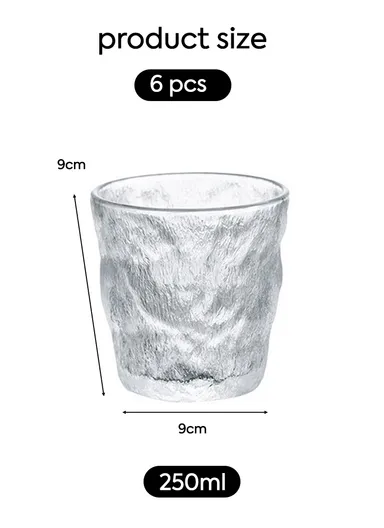 250ml 6-Pcs Matte Finish Cold Beverages Glass Cups Set AIZLV-BC01