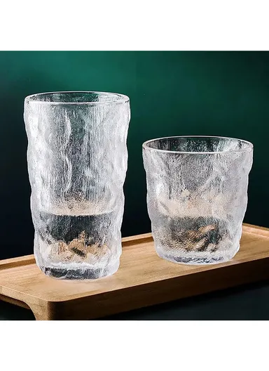 6-Pcs 350ml Coffee Elegant Design Glass Cup Set BC02