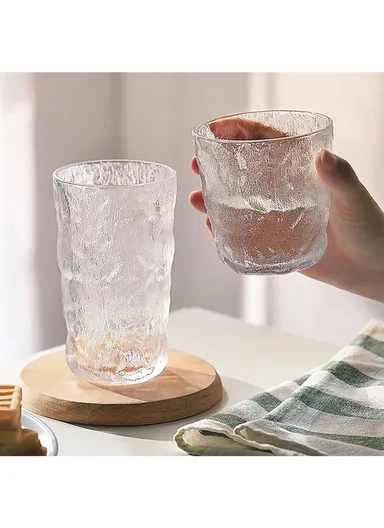 6-Pcs 350ml Coffee Elegant Design Glass Cup Set BC02