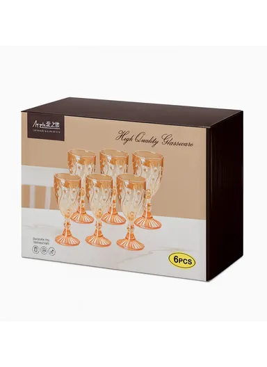 280ml 6Pcs Pearl Dot Design Drinking Glass, Cold-Resistant &amp; Stylish AIZLV128 - Transparent