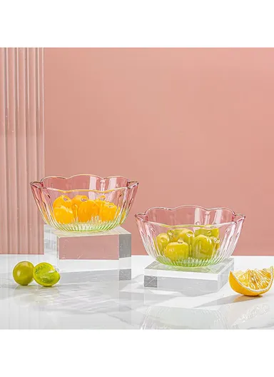 240ml Transparent Glass Bowl – Modern, Lightweight &amp; Spill-Resistant Deep Design (D11 x H5)cm