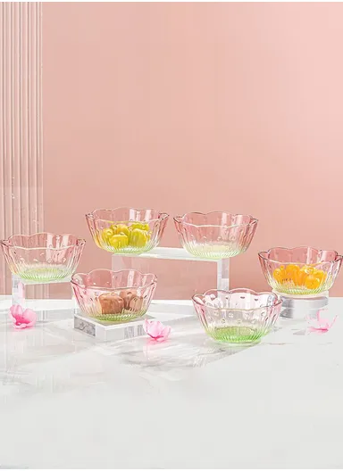 240ml Transparent Glass Bowl – Modern, Lightweight &amp; Spill-Resistant Deep Design (D11 x H5)cm