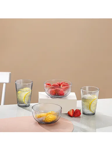 10Pcs Glazed Glass Dinnerware Set – Scratch-Resistant Plates, Bowls &amp; Cups for Everyday Use