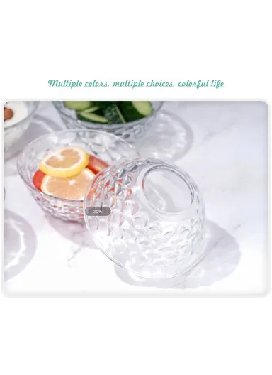 300ml 6Pcs Modern Clear Glass Bowl, Durable, Lightweight Countertop Organizer with Elegant Design