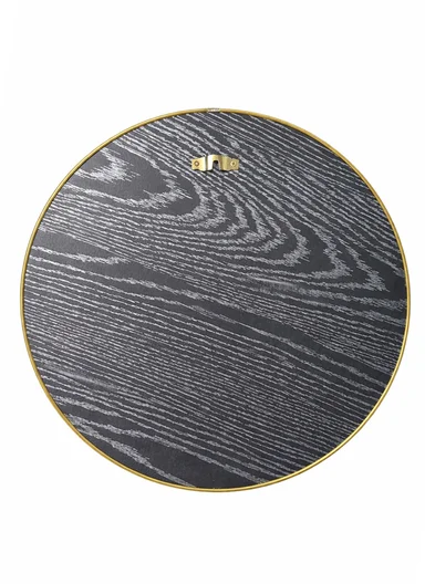 2-Pieces Gold Frame Wall Clock Silent Ticking &amp; Decorative Art Set