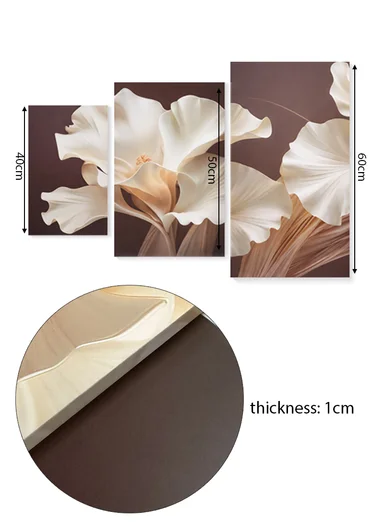 5-Pieces Luxury Floral Wall Art Decorative Set 