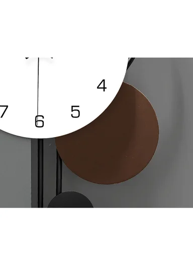 Luxury Geometric Pendulum Wall Clock With Silent Quartz Movement (W28 x H70)cm BF1065 - Multicolor
