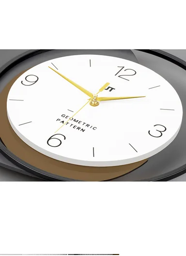 Modern Geometric Pendulum Wall Clock with Silent Quartz Movement (W40 × H60)cm BF535 - Black