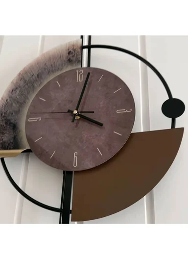 Modern Geometric Decorative Wall Clock (W42 x H80)cm BF427 - Brown