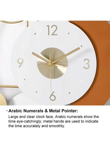 Modern Geometric Luxury Wall Clock With Silent Quartz Movement (W45 x H78)cm BF407 - Gold