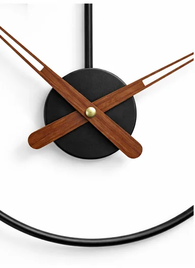 Modern Ring Design Wall Clock With Silent Quartz Movement  (W60 x H68)cm BF467 - Black