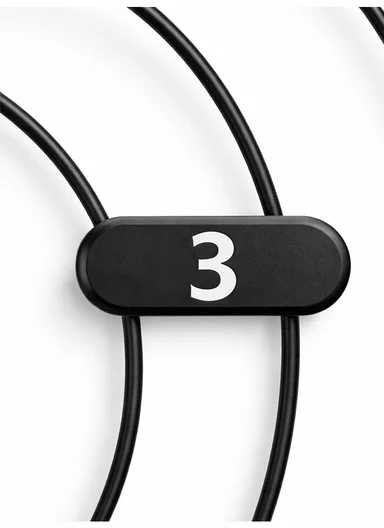 Modern Ring Design Wall Clock With Silent Quartz Movement  (W60 x H68)cm BF467 - Black