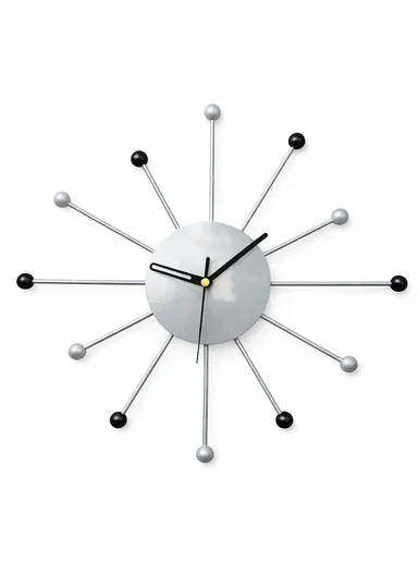 Modern Sunburst Decorative Wall Clock (W38 x H38)cm BF38004 - Grey