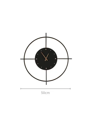 Modern Cross-Ring LED Backlit Silent Wall Clock With Remote Control BF-L001 (D50 x H50)cm - Black