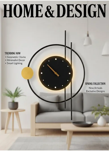 Modern Multi Circles LED Backlit Silent Wall Clock With Remote Control BF-L001 (D41 x H59)cm BF-L002B - Black