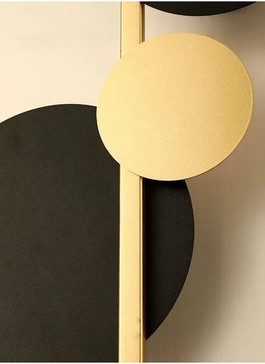 Modern Silent LED Backlit Decorative Wall Clock With Adjustable Brightness (W29 x H71)cm BF-L004 - Black &amp; Gold