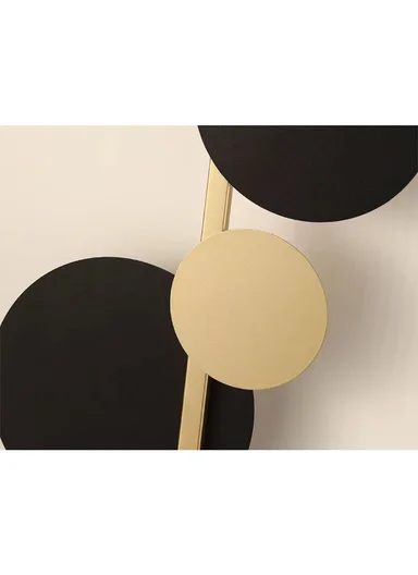 Modern Silent LED Backlit Decorative Wall Clock With Adjustable Brightness (W29 x H71)cm BF-L004 - Black &amp; Gold