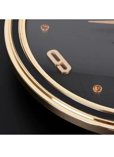 Luxury Classic Pendulum Wall Clock with Silent Quartz Movement (D32 × H66)cm BF362H - Black