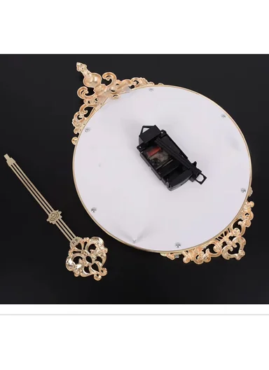 Luxury Classic Pendulum Wall Clock with Silent Quartz Movement (D32 × H66)cm BF362H - Black