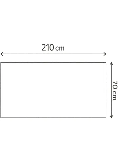 70x210cm 4-Seat Rustic Woven Sofa Cover with Braided Trim - Light Grey