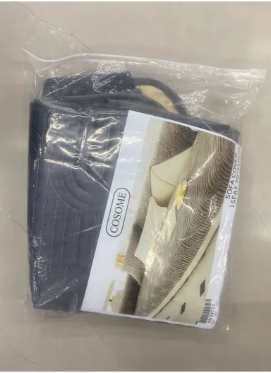 70x70cm 1-Seat Arch Quilted Plush Non-Slip Sofa Cover - Blue-Grey