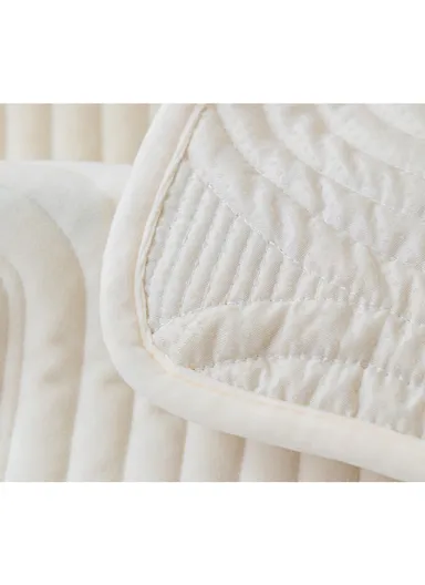 70x70cm 1-Seat Arch Quilted Plush Non-Slip Sofa Cover - Beige