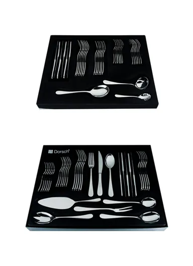 72-Piece Luxury Stainless Steel Cutlery Set, Mirror Polished Finish, Dishwasher Safe, Elegant Tableware – Rose Design