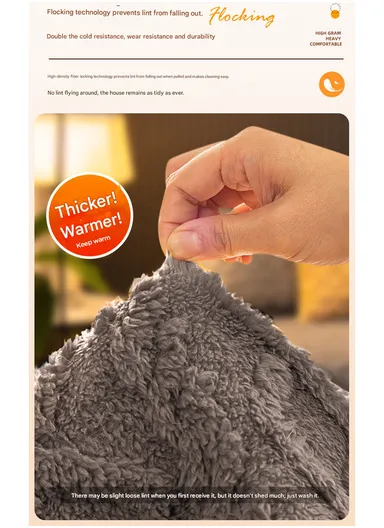 70x150cm 2-Seat Diamond Pattern Fluffy Sofa Cover - Blue-Grey