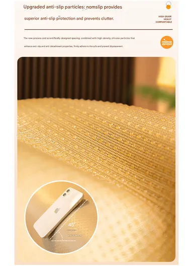 70x150cm 2-Seat Diamond Pattern Fluffy Sofa Cover - Blue-Grey