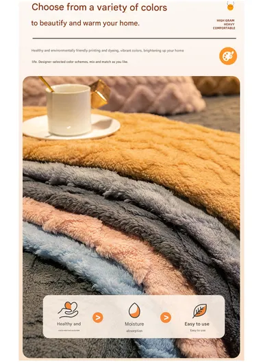 70x180cm 3-Seat Diamond Pattern Fluffy Sofa Cover - Blue-Grey