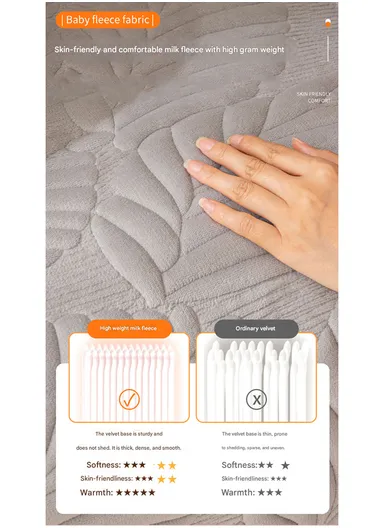 70x70cm 1-Seat Plush Leaf Design Sofa Cushion - Cream