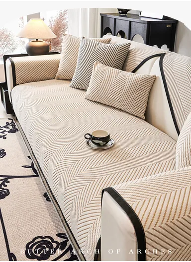 70x70cm 1-Seat Zigzag Pattern Velvety Sofa Cushion - Khaki