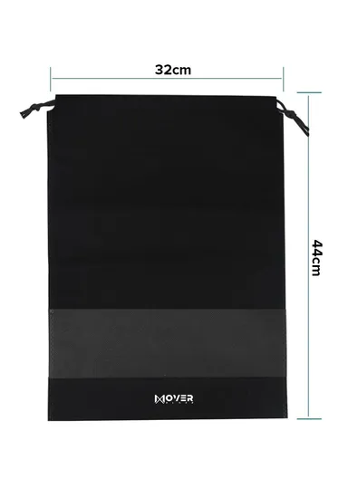 10 PCS Shoes Bags, Waterproof, Dustproof Portable Travel Bags with Drawstring &amp; Clear Lock, Ideal for Travel &amp; Daily Use (L44 x W32)cm - Black