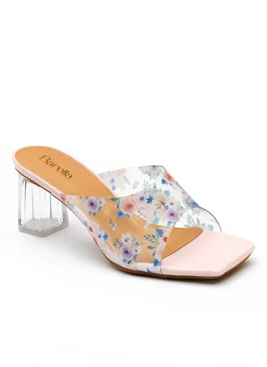 Glamorous Transparent Slip-On Heels 1994-1 - Pink