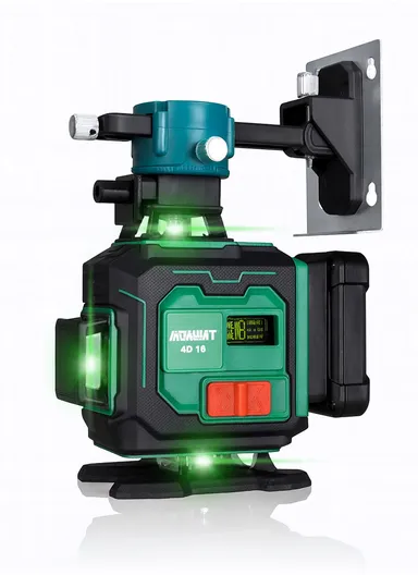 12-Line Laser Level with ±0.2mm/m Accuracy, 20m Range, Auto Self-Leveling, IP54 Waterproof, Remote Control &amp; Full Mounting Kit