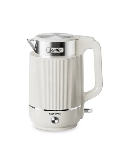 1800W 2L Electric Kettle Fast Boil with Keep Warm, Auto Shut-Off &amp; Boil-Dry Protection SF-2151A - White