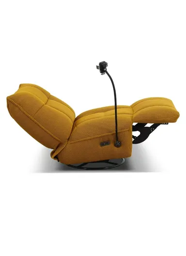 Divanolusso Armonia Luxury Motion Chair – Rock, Recline, Rotate &amp; Recharge Mustard Gold