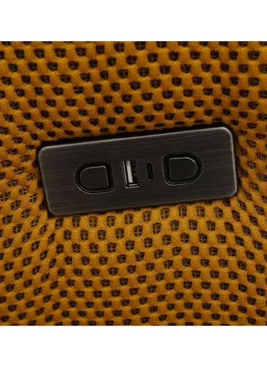 Divanolusso Armonia Luxury Motion Chair – Rock, Recline, Rotate &amp; Recharge Mustard Gold