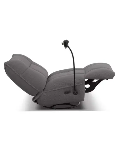 Divanolusso Armonia Luxury Motion Chair – Rock, Recline, Rotate &amp; Recharge Smoke Grey
